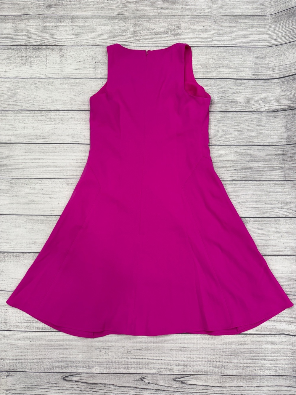 Lauren Ralph Lauren Sleeveless Hot Pink Fit-and-Flare Mini Dress - Picture 2 of 6